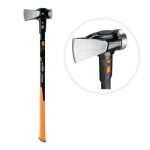 Die beste Spaltaxt Fiskars Spaltaxt IsoCore XXL zum Spalten von Stammstücken oder zum Eintreiben von Keilen, Länge: 92 cm, Kopfgewicht: 3,6 kg, Schwarz/Orange, 1020220