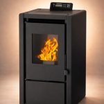 NEMAXX® PC5 Pelletofen 5,3 kW A+ bis 120 m³ – Chrono & ECO-Modus, WiFi Ready (App optional), Display & Fernbedienung, Unterdruck-Verbrennung, Überhitzungsschutz & Autoabschaltung – Schwarz