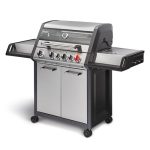 Enders® Gasgrill MONROE PRO 4 SIK TURBO, 4-Edelstahlbrenner, Seitenkocher, Infrarot-Backburner, Sichtfenster, HEAT RANGE™, SWITCH GRID™, 800 °C TURBO ZONE™, SIMPLE CLEAN™, #8378