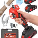 Veitorld Akku Astschere 30mm, Elektrische Gartenschere mit 2 Akkus 2000mAh