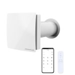 LINGGONGAIR Dezentrale Lüftungsanlage mit Wärmerückgewinnung 125mm – WiFi Smart App Steuerung, Keramikkern & Vorfilter – Leiser Wandlüfter, EC-Motor 60m³/h, HRV-System für Bad/Büro/Keller
