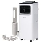 Olsen & Smith 9000 BTU Mobile Klimaanlage & Luftentfeuchter - 3-in-1 Klimagerät mit Abluftschlauch, Schiebefenster-Adapter, 24h-Timer & Fernbedienung - Leise Klimaanlage für Schlafzimmer & Büro, Weiß