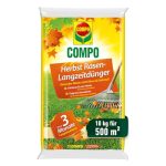 Der beste Dünger für Rasen COMPO Herbstrasendünger mit Kalium, 10 kg für 500 m², Kaliumdünger
