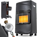 Die beste Gasheizung Heidenfeld Gasheizung Inferno GH100 | 3 Heizstufen | 4200 Watt (Schwarz)
