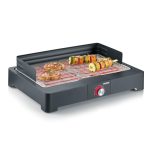 Der beste Elektrogrill Severin Elektro-Grill, Tischgrill, Edelstahl-Grillrost, für Balkon, 2200W