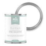 Der beste Lack für Küchenfronten miafarben Buntlack ohne Schleifen matt 750ml (Traumhaftes Weiss)