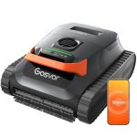 Der beste Poolroboter für Folienbecken Gosvor (2026 Neu) Poolroboter Wand und Boden, Wasserlinie, Flachzone 4-in-1, Bis zu 200 Min. Laufzeit, Leichtgewicht 6,9 KG, 3μm Ultrafeiner Filter, Poolsuager Akku für Pools bis zu 200 m², Orange