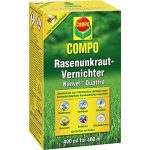 Der beste Unkrautvernichter gegen Löwenzahn COMPO Rasenunkraut-Vernichter Banvel Quattro, Bekämpfung von schwerbekämpfbaren Unkräutern im Rasen, Konzentrat, 400 ml (400 m²)