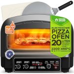 Der beste elektrische Pizzaofen Elektrischer Pizzaofen bis 450°C für 37cm (14,6") große Pizza New York mit Pizzastein Indoor/Outdoor 2200W Garten für Zuhause kleine Back Ofen Tisch Flammkuchen mobiler inkl. Pizzaschieber
