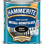 Der beste Lack für Stahlzargen Hammerite Metallschutzlack Matt, 3in1- Rostschutz, Schwarz, 750 ml