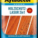 Xyladecor Holzschutz-Lasur 2in1, Universeller Allwetter-Schutz – Der Klassiker, Teak, 4 l