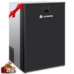 AAOBOSI 110L Kompressor Kühlbox, Kompressor Kühlschrank, 12V/24V, Dual Zone | Tag-/Nachtmodus, LED-Leuchten, bis -15°C Wohnmobil Kühlschrank, für Auto, LKW, Boot, Reisemobil, Camping und Reisen