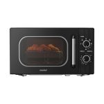 COMFEE' CMO-MG202NC(BK) Mikrowelle mit Grill, 20 Liter, Mikrowelle 700 W, Grill 1000 W, 5 Leistungsstufen, Grillfunktion, Timer 1-35 min, kompaktes Design, Schwarz