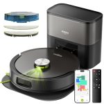 Der beste Saug-Wisch-Roboter mit Absaugstation MONSGA Saugroboter mit Wischfunktion 10000PA & Absaugstation 4L Selbstentl | Dual Anti-Tangle System, LiDAR-Navigation, 160 Min Laufzeit, Ideal für Teppiche und Tierhaare, APP Steuerung