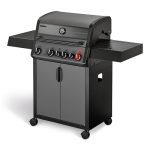 Der beste Gasgrill bis 800 Euro Enders® Gasgrill HYDE 4 SIKR Turbo, 4 Brenner aus Edelstahl für kraftvolles direktes und indirektes Grillen, 800 °C TURBO ZONE™, SWITCH GRID™, Infarot-Backburner und Seitenkocher, #8041