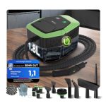 20-IN-1 Dampfreiniger Handgerät【100% Kühler & Akkufreier Griff–Neueste NH Labor-Technik】【99,99% Keimreduktion–SPJ Spitzentechnik】Dampfreiniger für Alles, Steam Cleaner für Fußboden, Sofa (Grün)