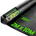 Green Thumbz Unkrautvlies Extra Stark - 2x10 m Unkrautvlies 100g/m2 - Optimales Gartenvlies, Hochbeet Folie, Unkrautfolie, Sandkastenvlies & Bodenschutzvlies zur Unkrautbekämpfung - Wasserdurchlässig
